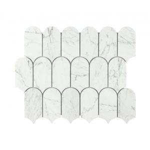 Lantern Carrara White Marble Mosaic