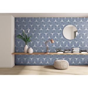 Lily Hex 2 Blue Porcelain