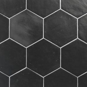 Zellige Hexagon Black